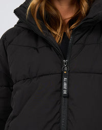 Remi Luxe Midi Puffer Black