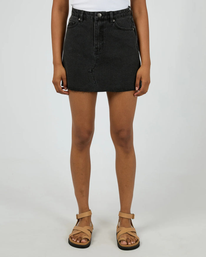 Margot Denim Skirt - Washed Black