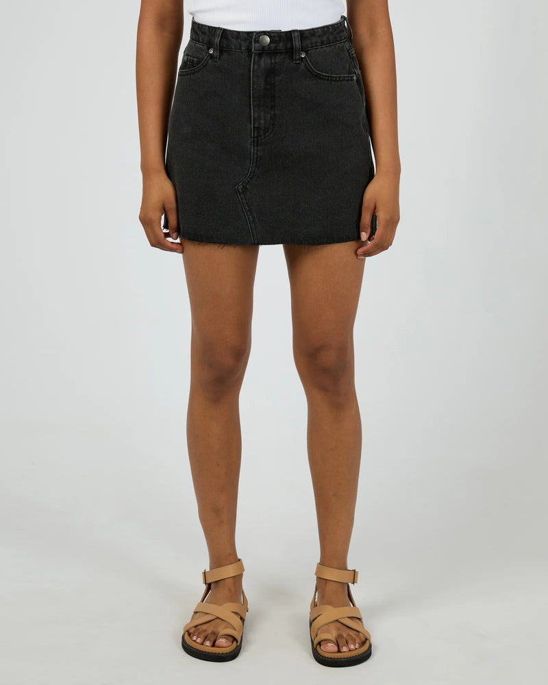 Margot Denim Skirt - Washed Black