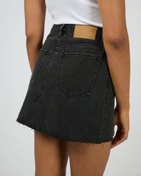 Margot Denim Skirt - Washed Black