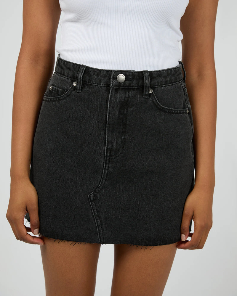 Margot Denim Skirt - Washed Black