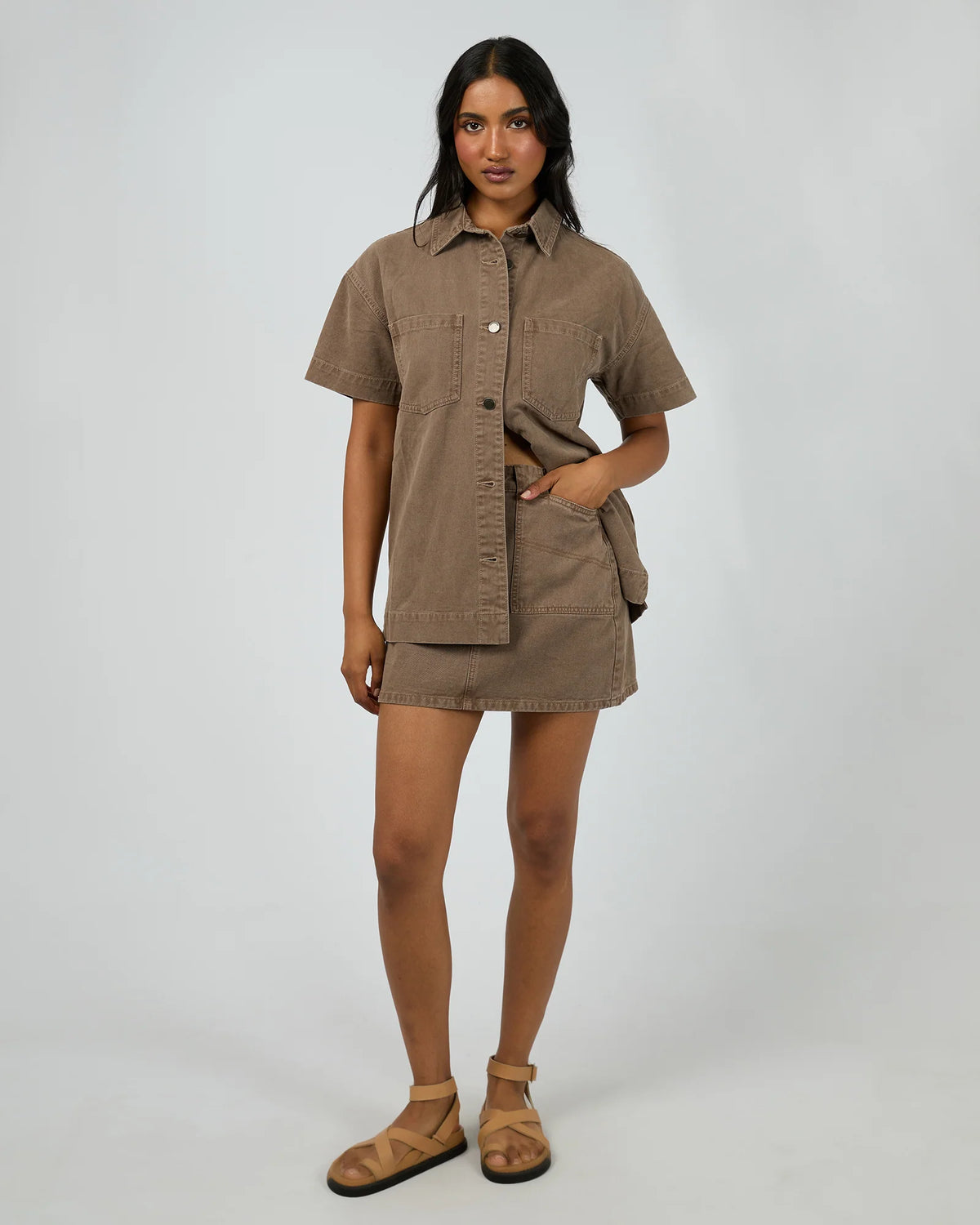 Simi Denim Shirt - Cocoa