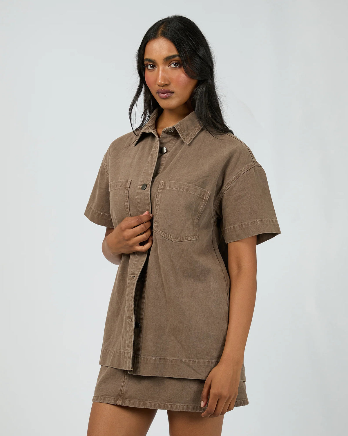 Simi Denim Shirt - Cocoa