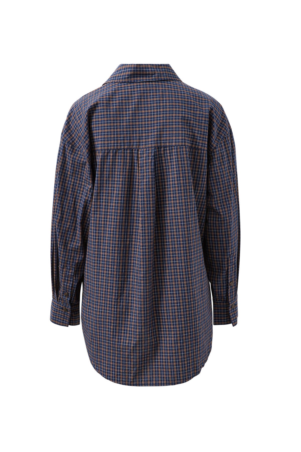 Peta Oversized Shirt - Navy Check