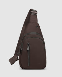Boyd Nylon Sling Bag - Chocolate