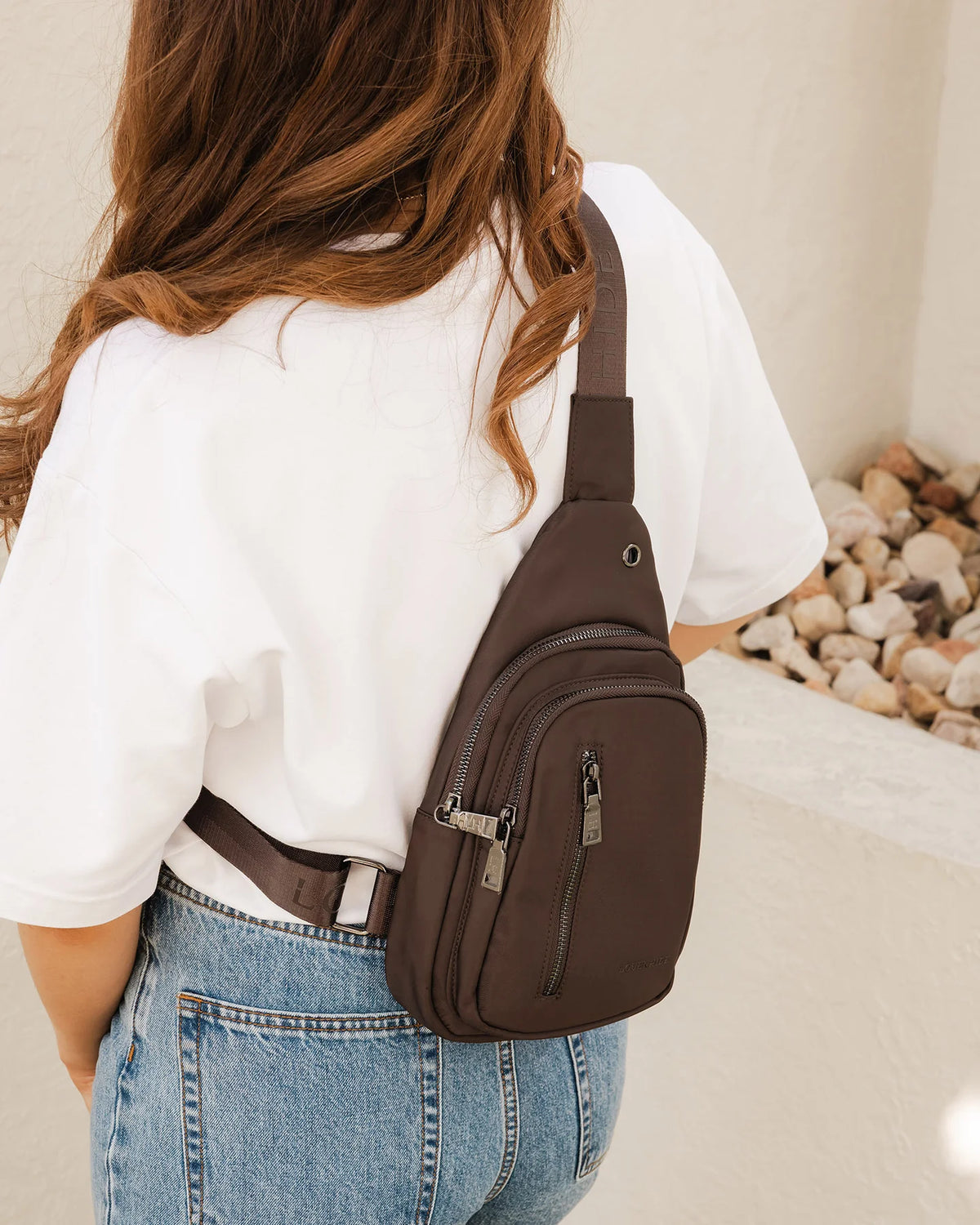 Boyd Nylon Sling Bag - Chocolate