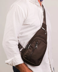 Boyd Nylon Sling Bag - Chocolate
