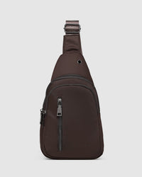 Boyd Nylon Sling Bag - Chocolate
