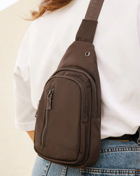 Boyd Nylon Sling Bag - Chocolate