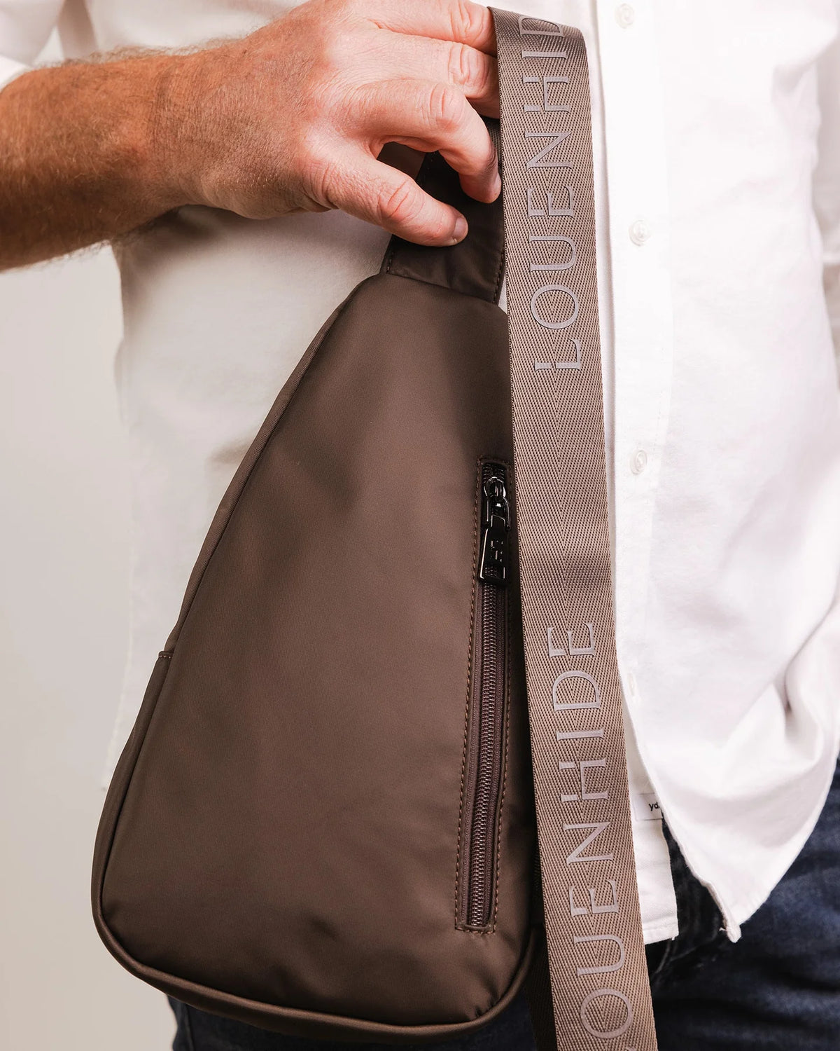 Boyd Nylon Sling Bag - Chocolate