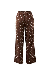 Resort Pant - Choc Polka Dot