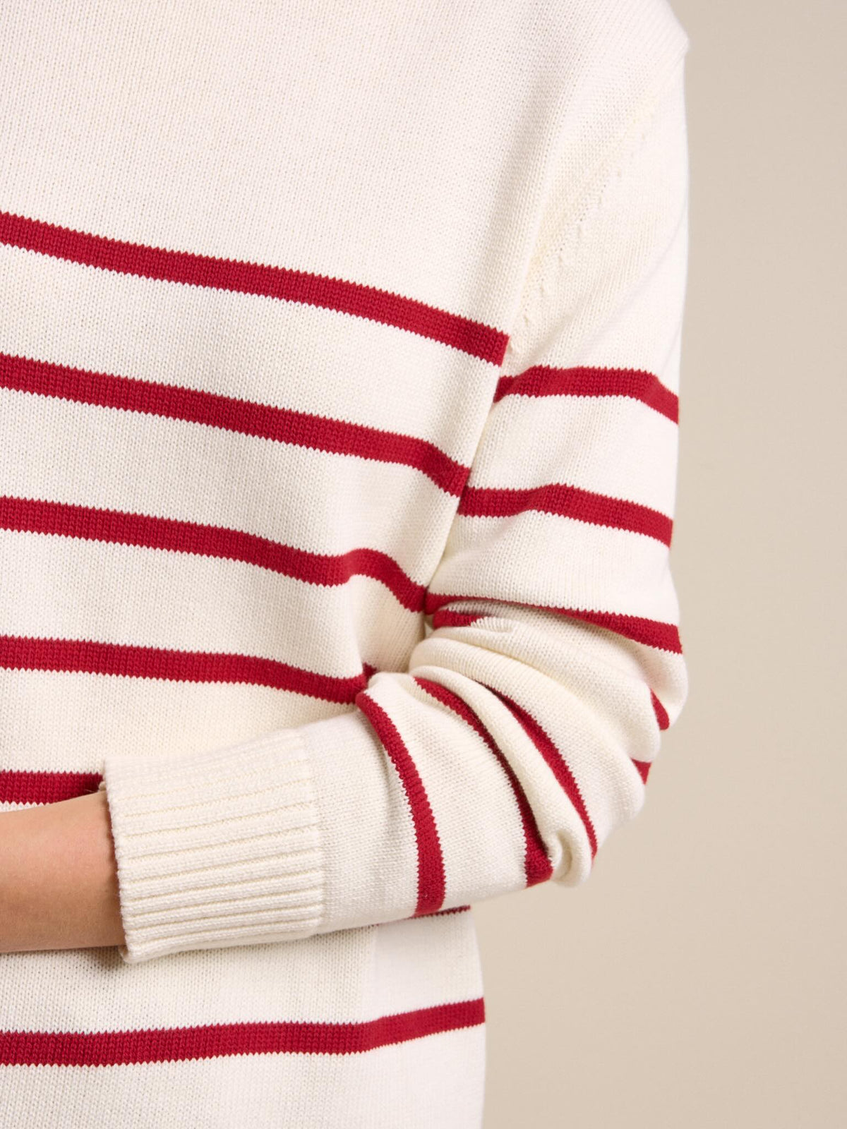 Serena Sweater - Cherry Stripe