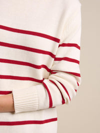 Serena Sweater - Cherry Stripe