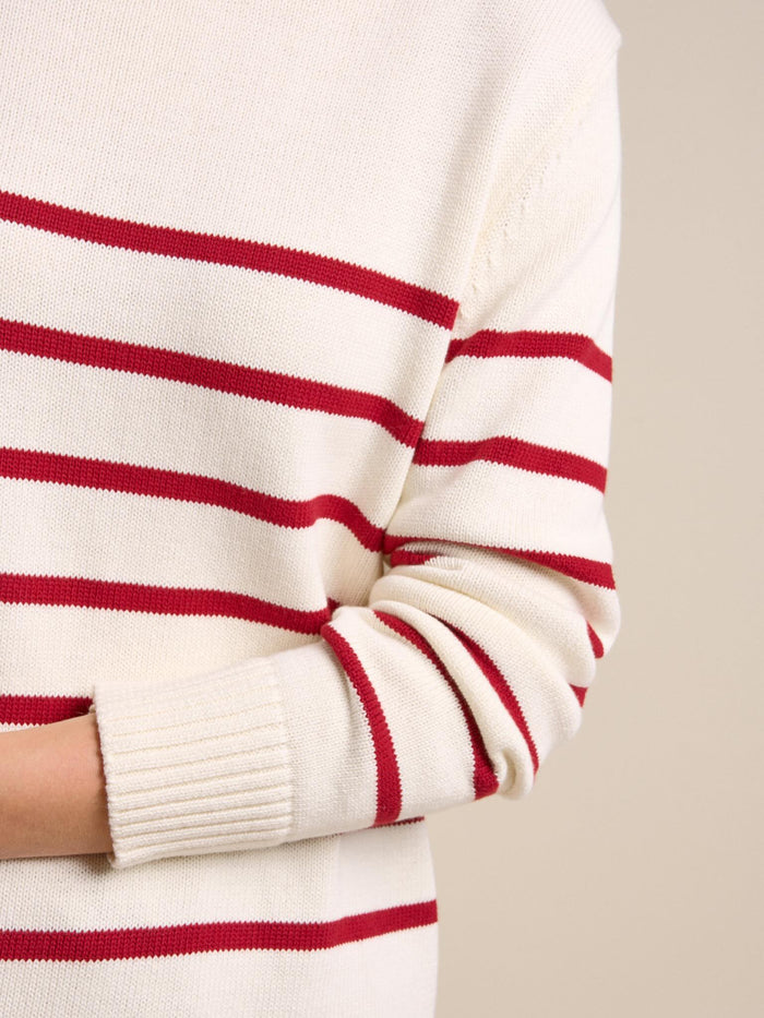 Serena Sweater - Cherry Stripe