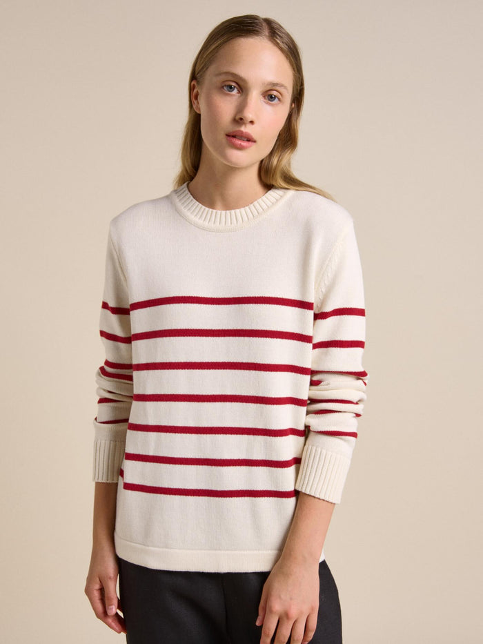 Serena Sweater - Cherry Stripe
