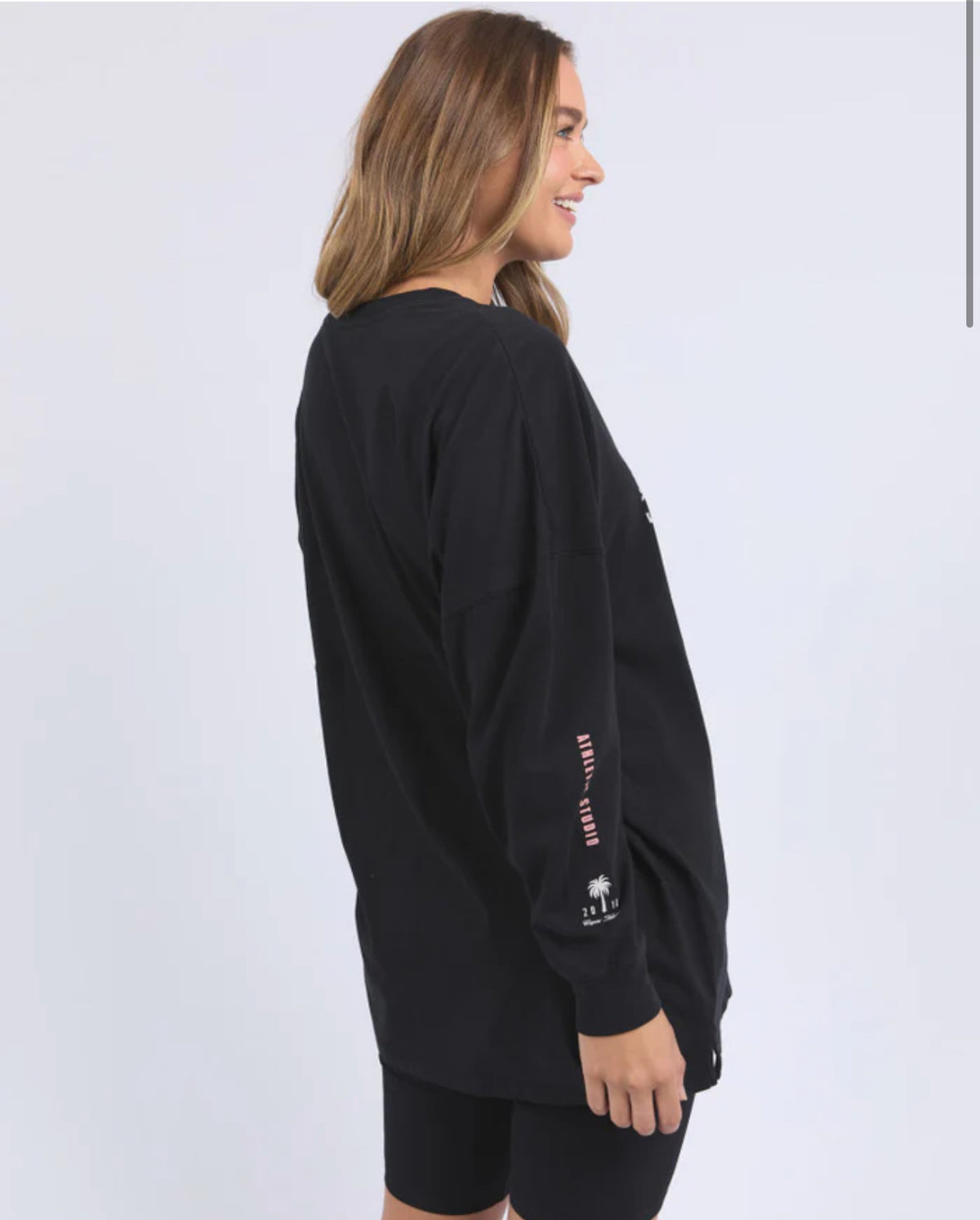 Vibes Long Sleeve Tee Shirt - Washed Black