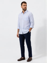 Stripe Shirt - Blue & White Stripe