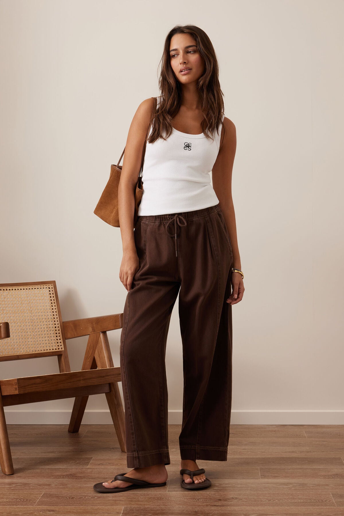 Jessie Barrel Pant - Chocolate