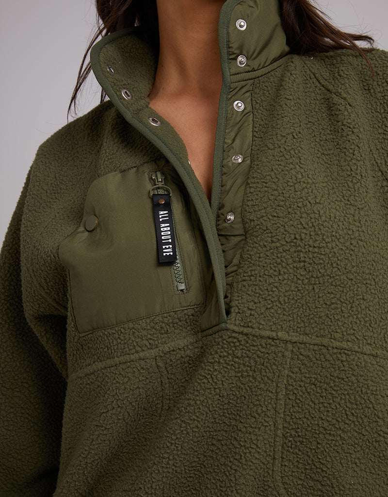 Active Teddy Zip 1/4 - Khaki