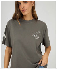 Cherry Pie Relaxed Tee - Charcoal