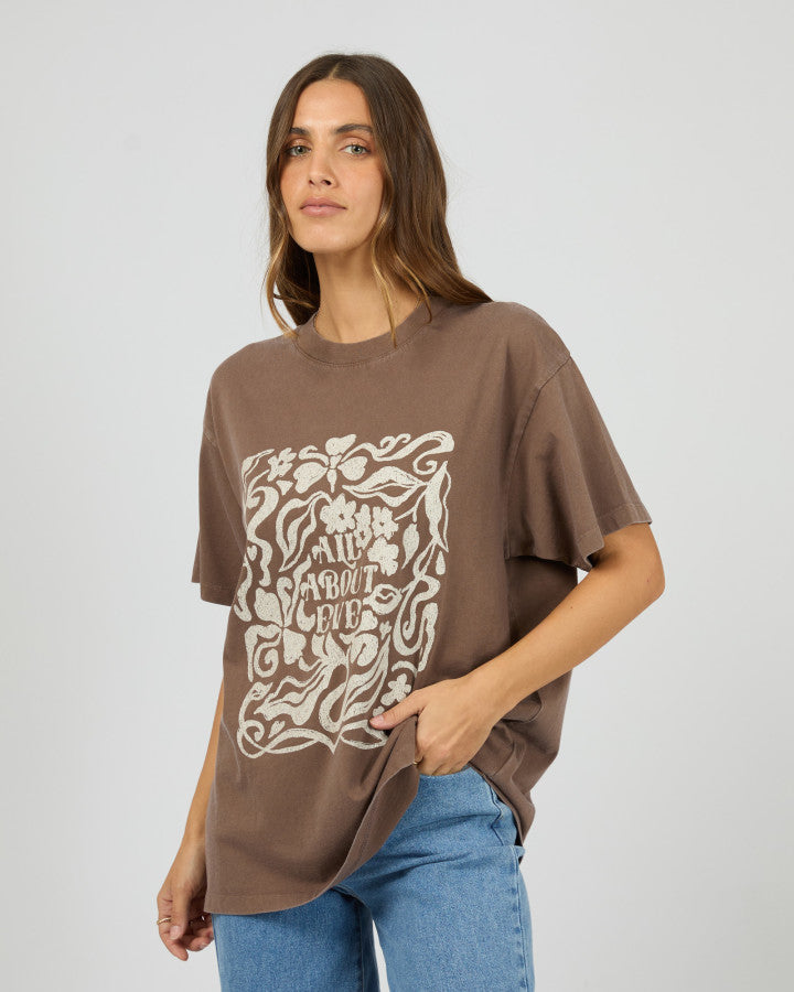 Fields Relaxed Tee - Coffee