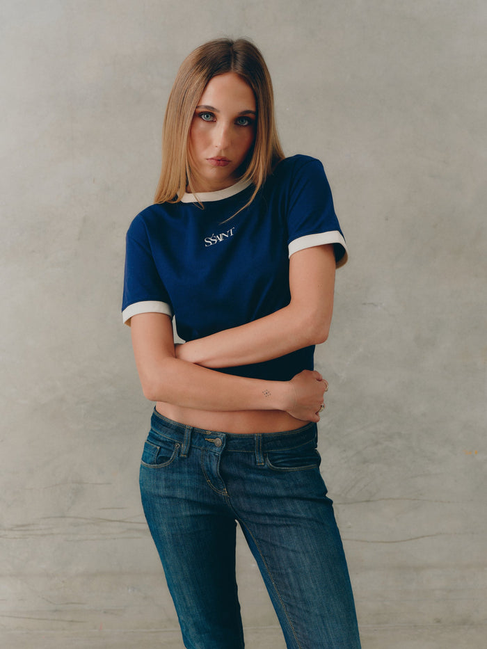 Logo Baby Tee Navy