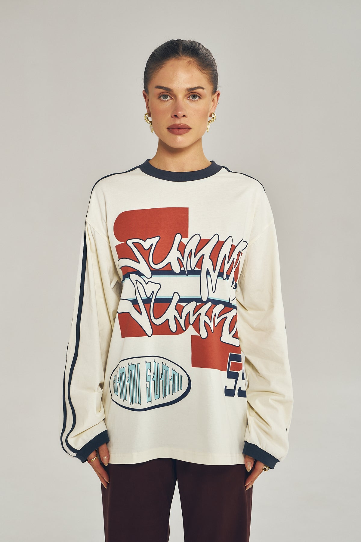 Bleu 55 LS  Tee - Vintage White