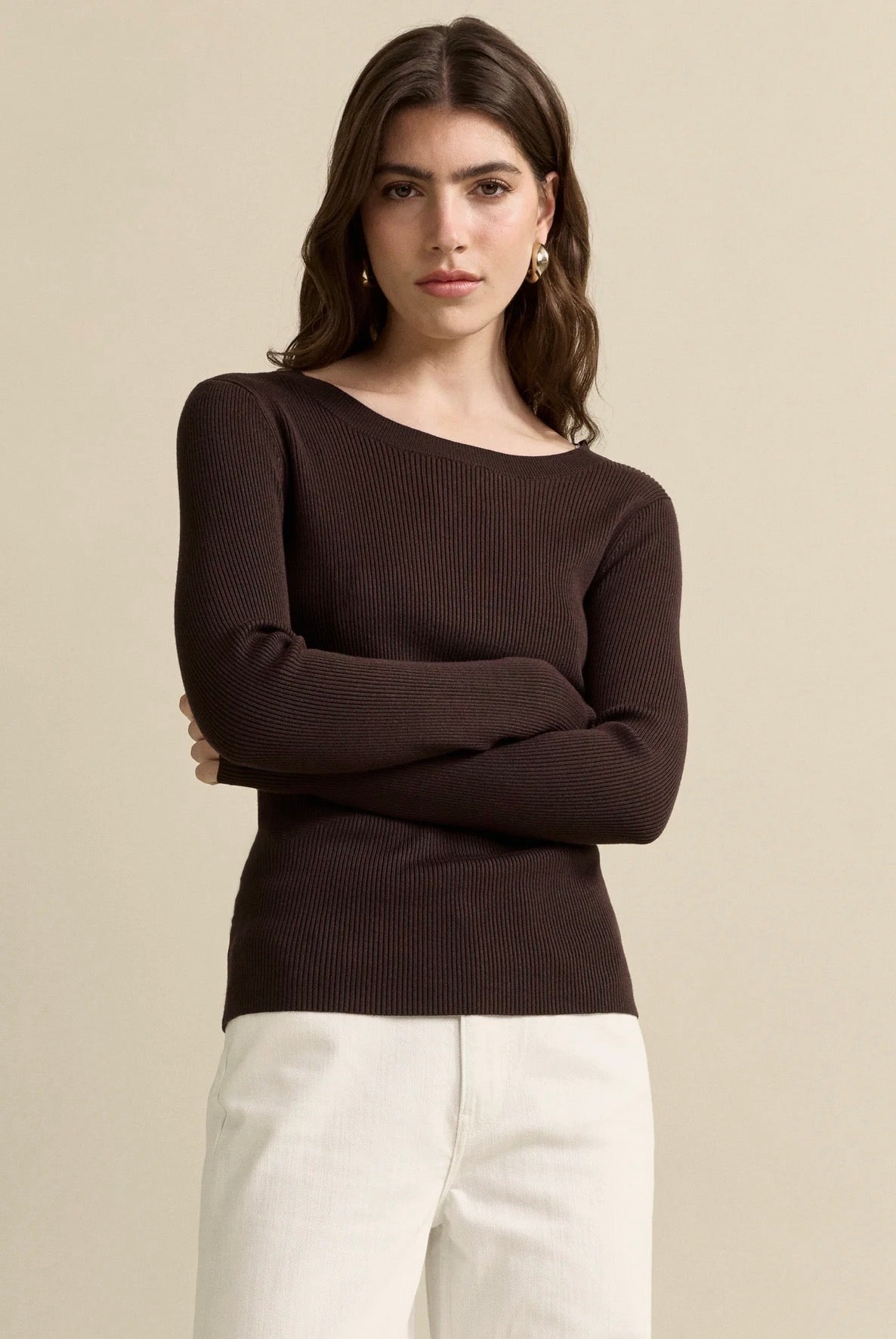 Basic Knit Top - Brown