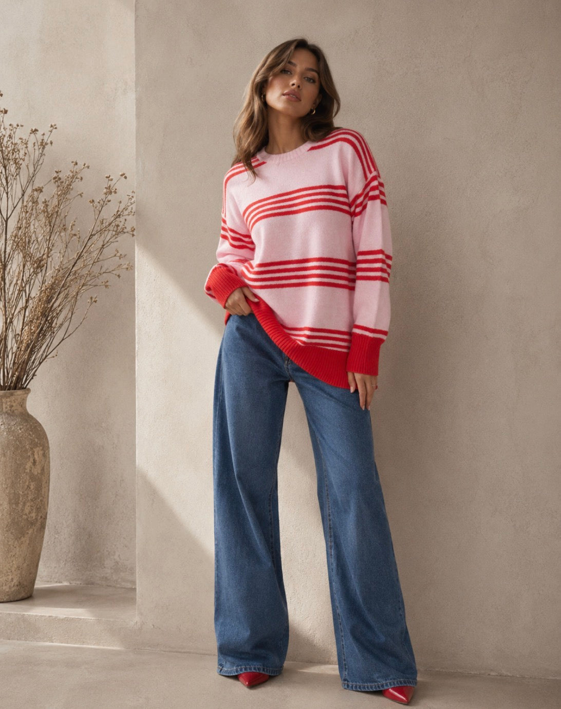 Stanford Stripe Knit - Red Stripe