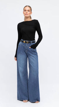 Sita Long Sleeve Top - Black