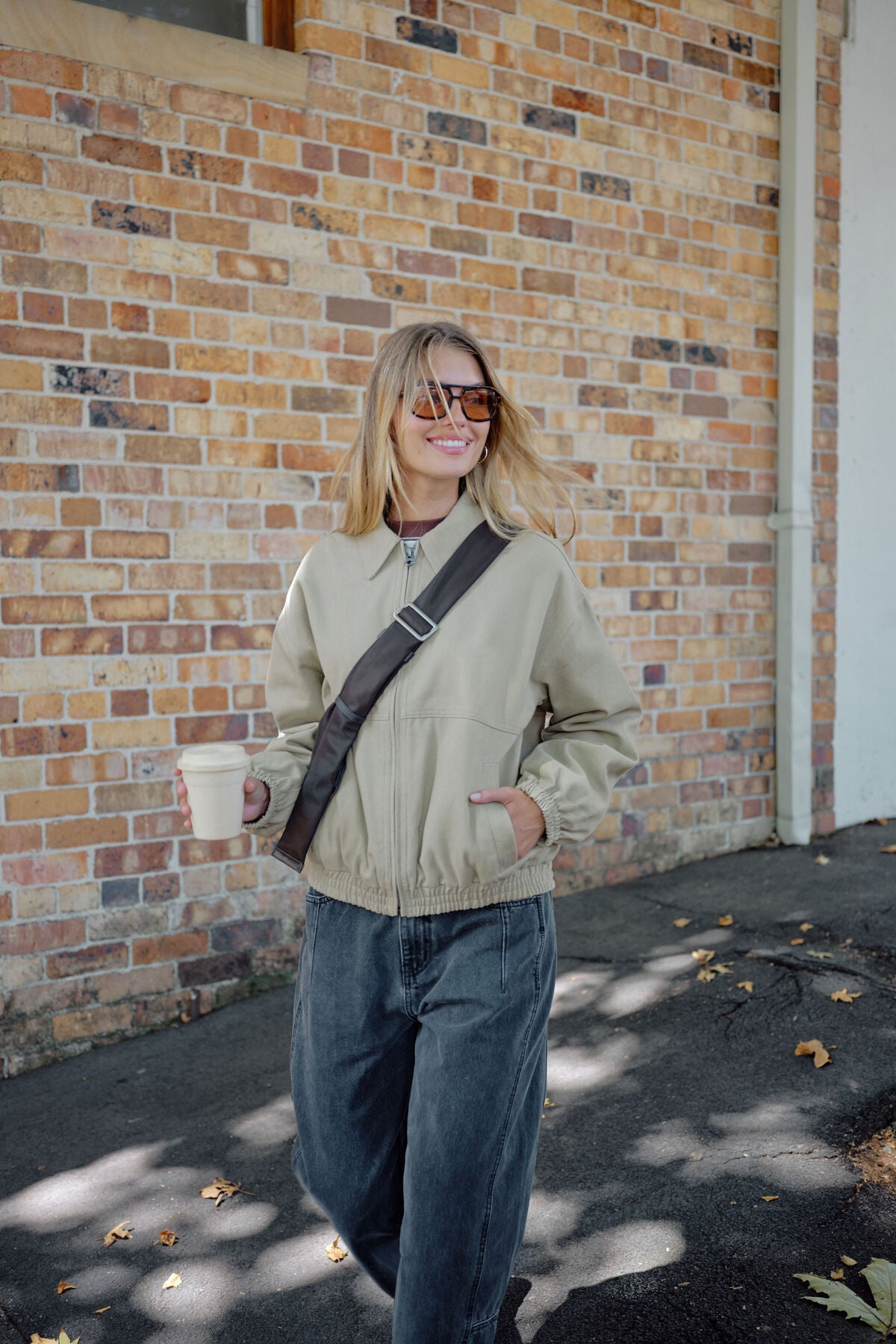 Annie Bomber Jacket - Ash Green