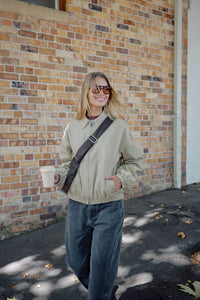 Annie Bomber Jacket - Ash Green