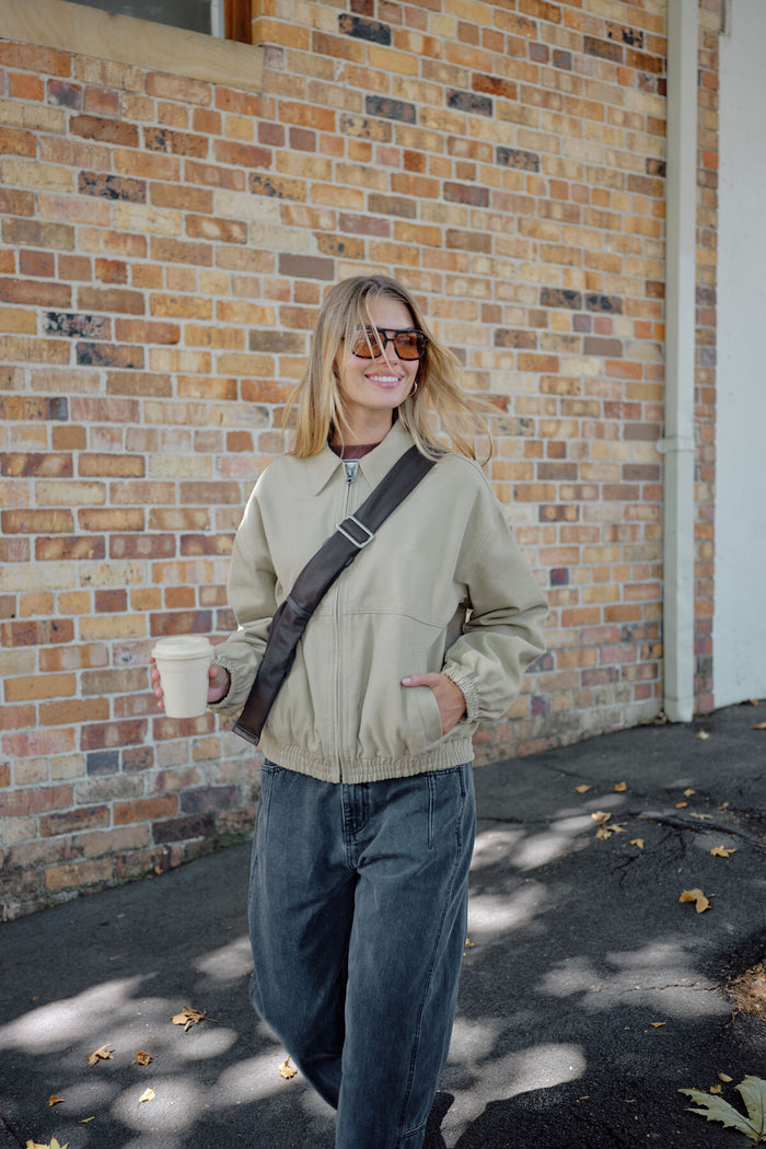 Annie Bomber Jacket - Ash Green