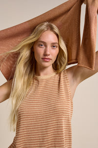Stripe Spring Tank - Mustard/Rust