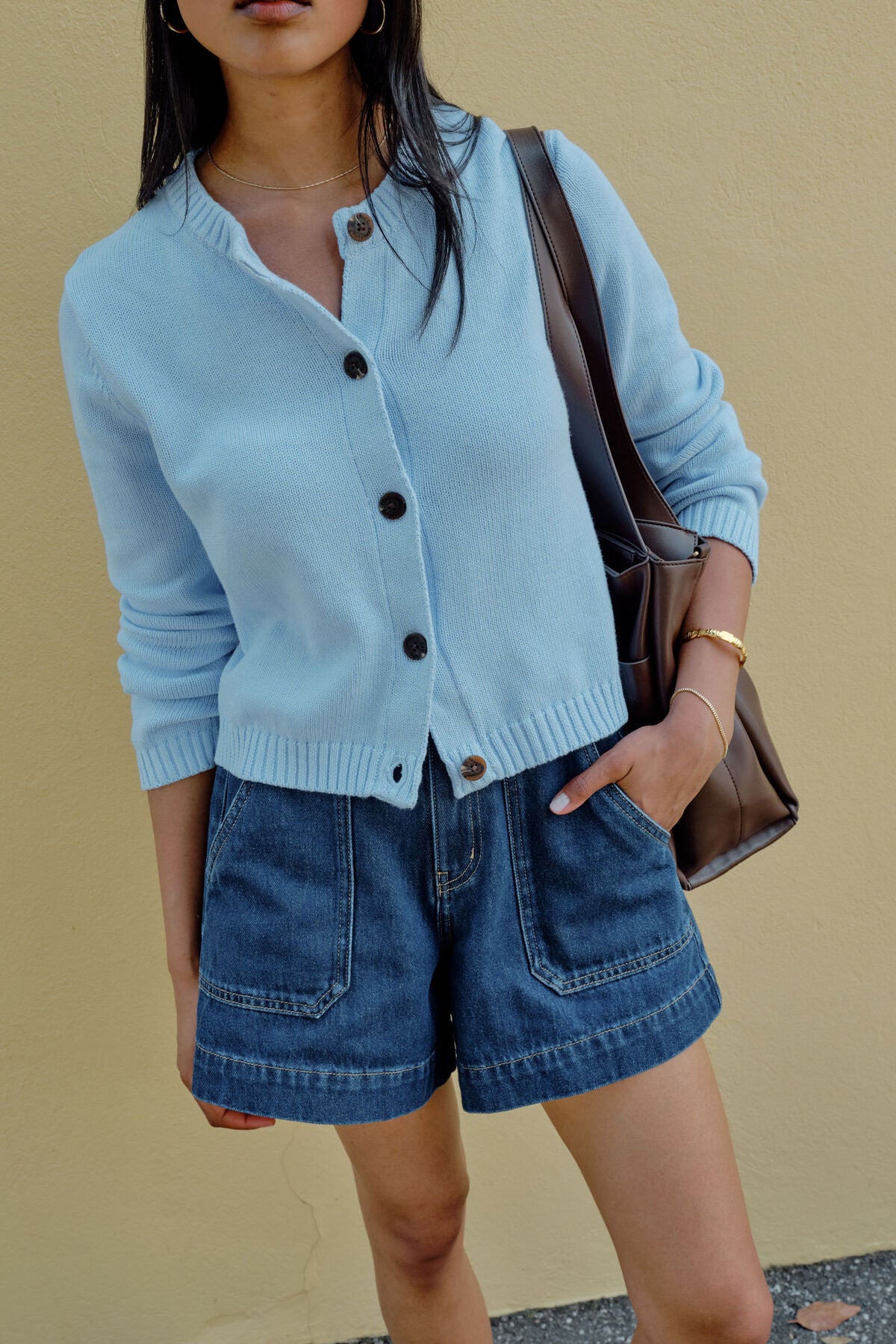 Nelly Long Sleeve Cardi - China Blue