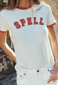 Roomie Shrunken Sports Tee - Sand Cream
