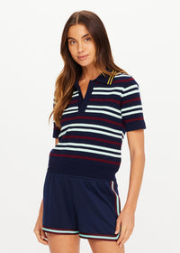 Archie Collared Knit Polo - Stripe