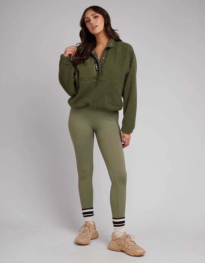Active Teddy Zip 1/4 - Khaki