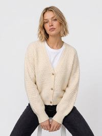 Shell Cashmere Cardigan - Cream