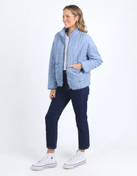 Sparrow Quilted Jacket Steel Blue