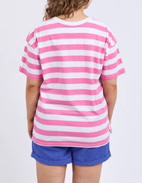 Viaggio Tee Pink Stripe