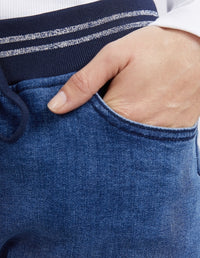 Melody Denim Jogger - Dusty Blue