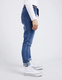 Melody Denim Jogger - Dusty Blue