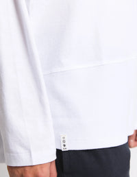 Rib Long Sleeve Tee - White