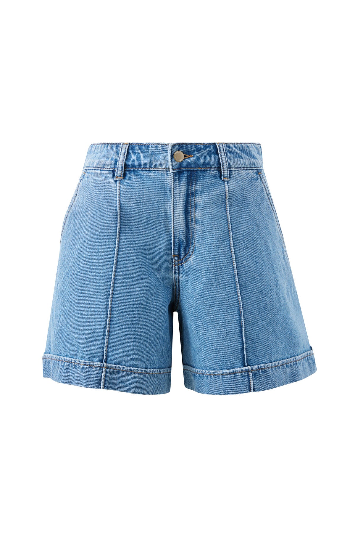 Juno Seamed Short - Vintage Blue