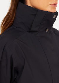 James Hooded Trench Coat - Black