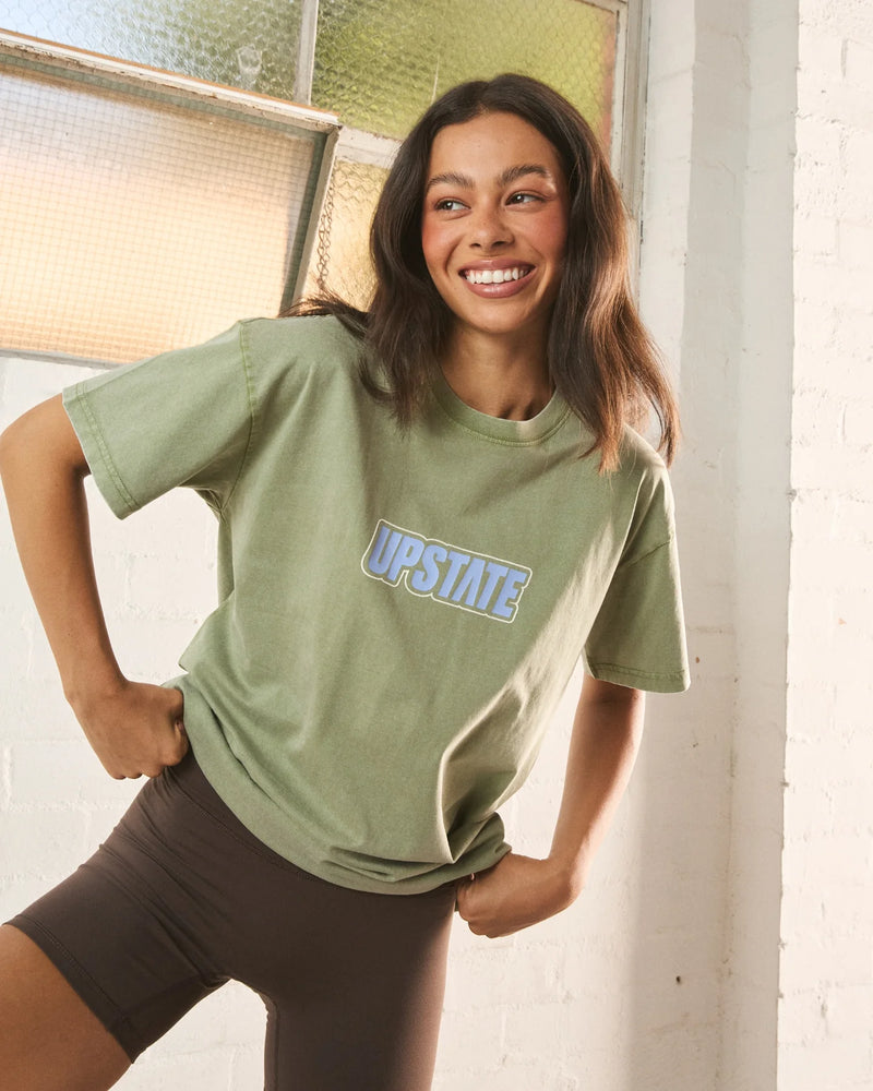 Thrive Tee - Olive Snow Fade