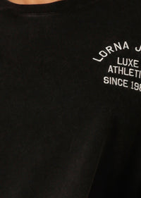 Throwback Oversized Lightweight Sweat - Washed Black