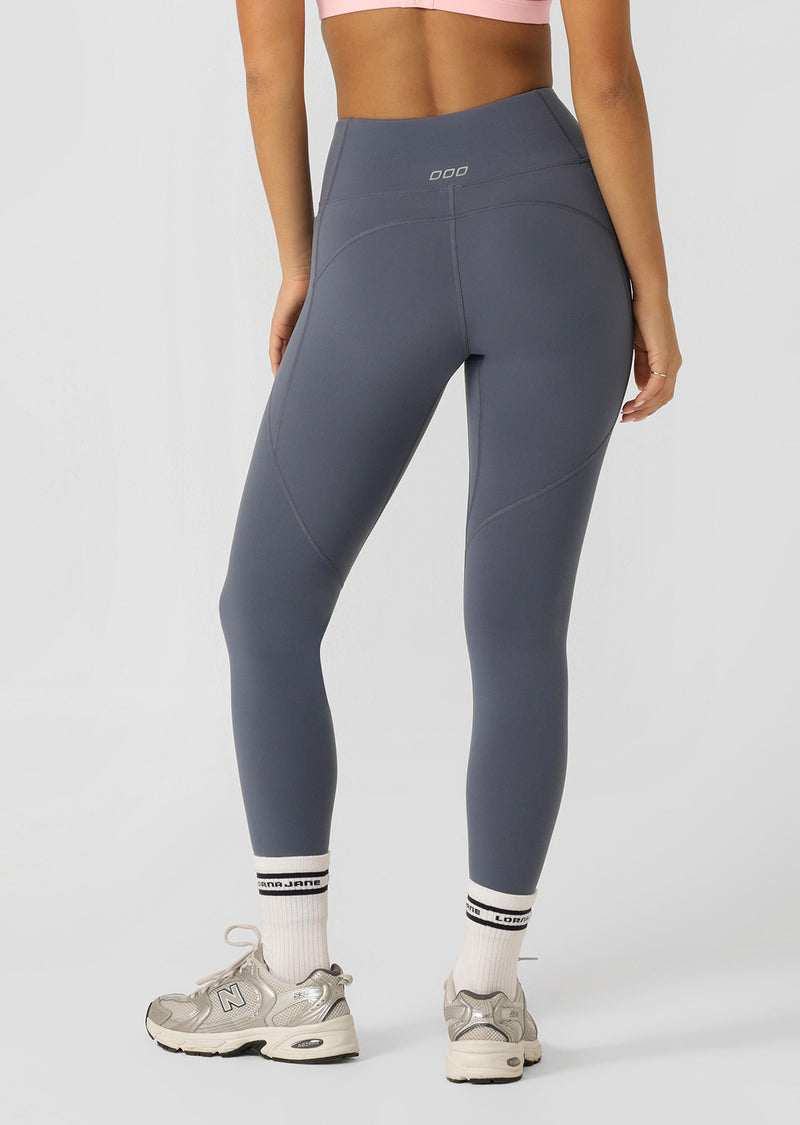 Amy No Ride Phone Pocket Full Length Leggings - Dark Powder Grey