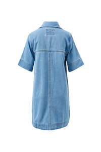 Bonnie Relaxed Shirt Dress - Vintage Blue